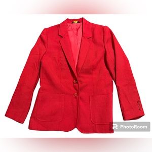 Vintage Red Career C.G. Guild Blazer Size S